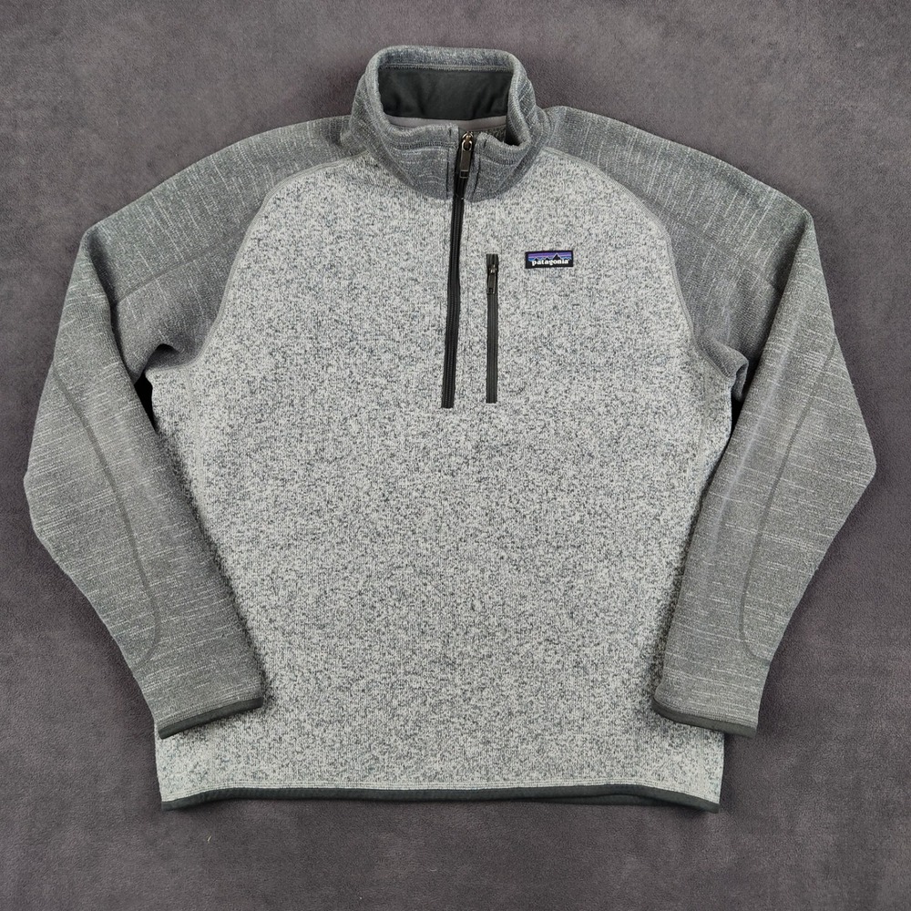 Patagonia‎ Better Sweater 1/4 Zip Mens Large Nickel Forge Grey Pullover 25522